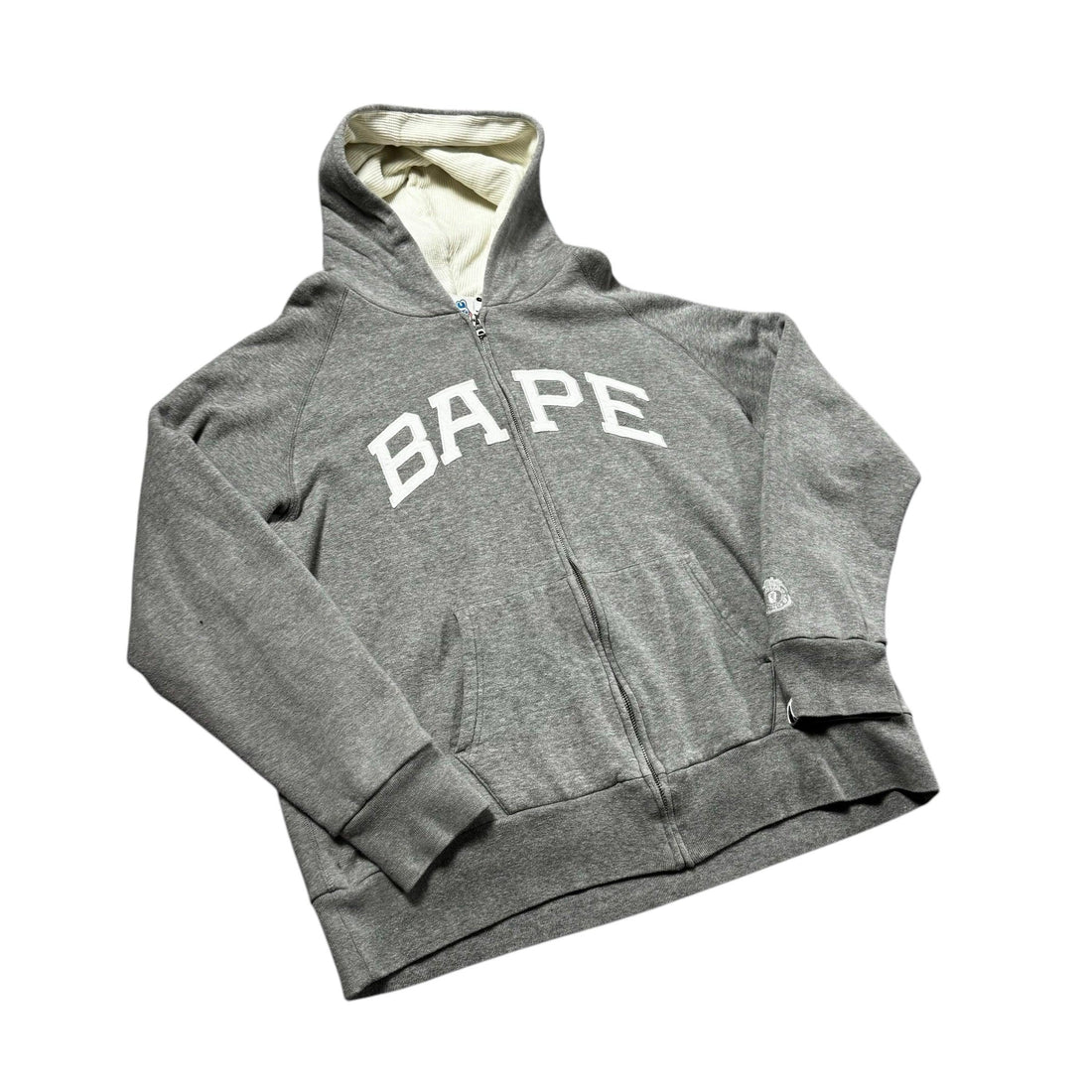 Grey A Bathing Ape (BAPE) Full Zip Hoodie - XL