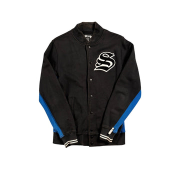 Black + Blue Stussy Jacket - M