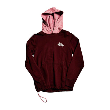 Burgundy Stussy Hoodie - S