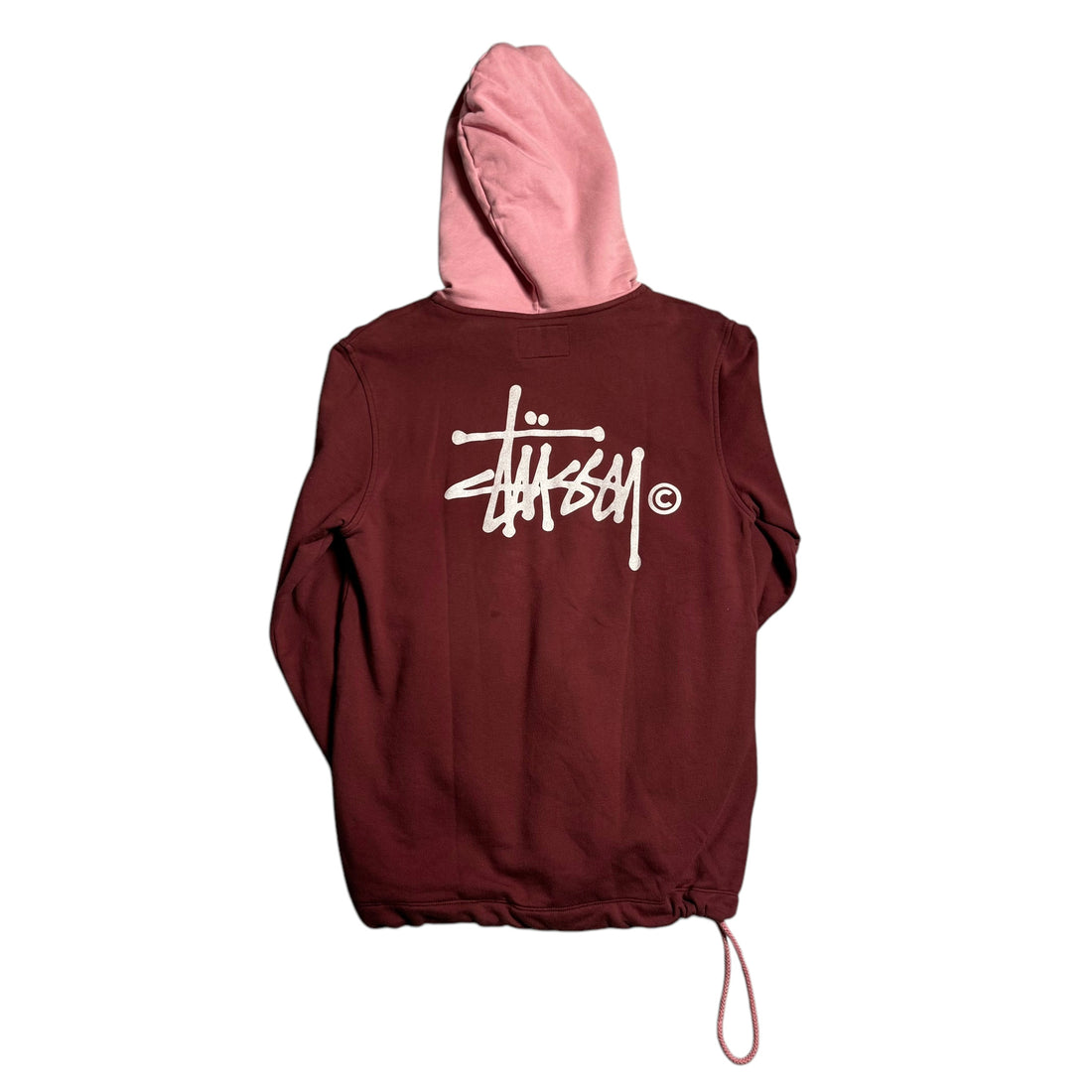 Burgundy Stussy Hoodie - S