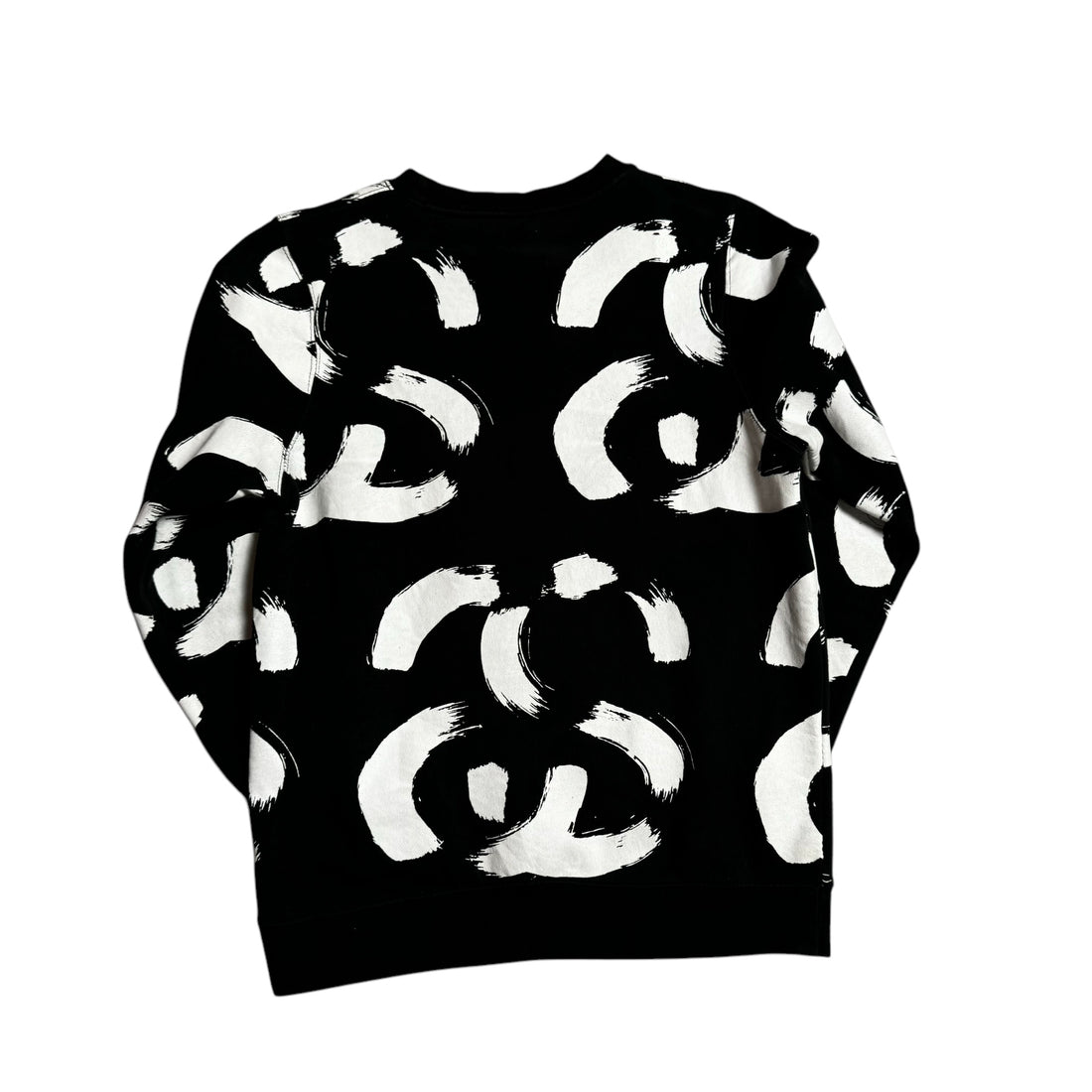 Black + White Stussy Sweatshirt - S