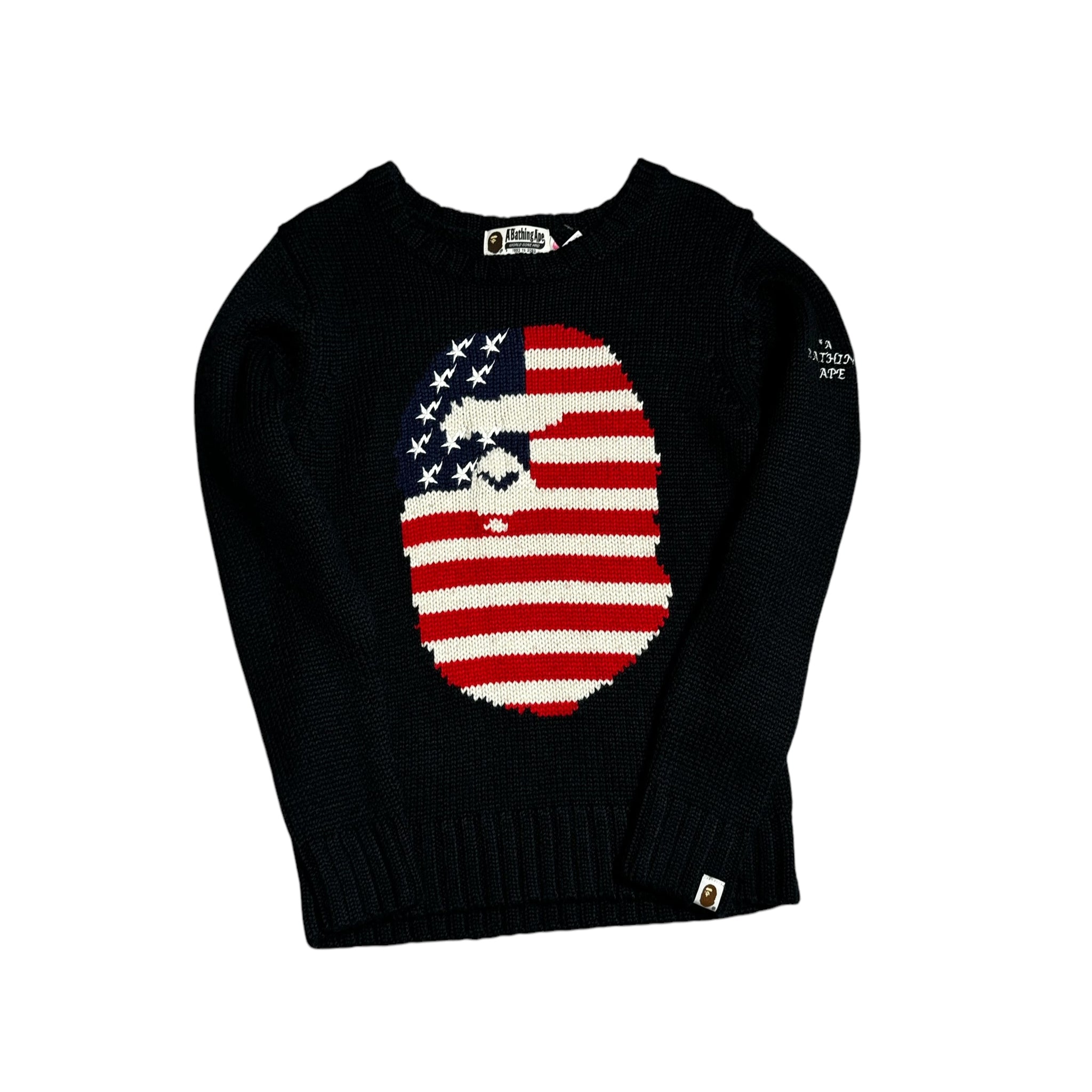 Navy Blue A Bathing Ape (BAPE) Knitted Sweatshirt - XS