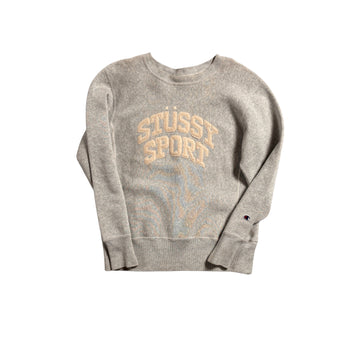 Grey Stussy Sport x Champion Sweatshirt - S