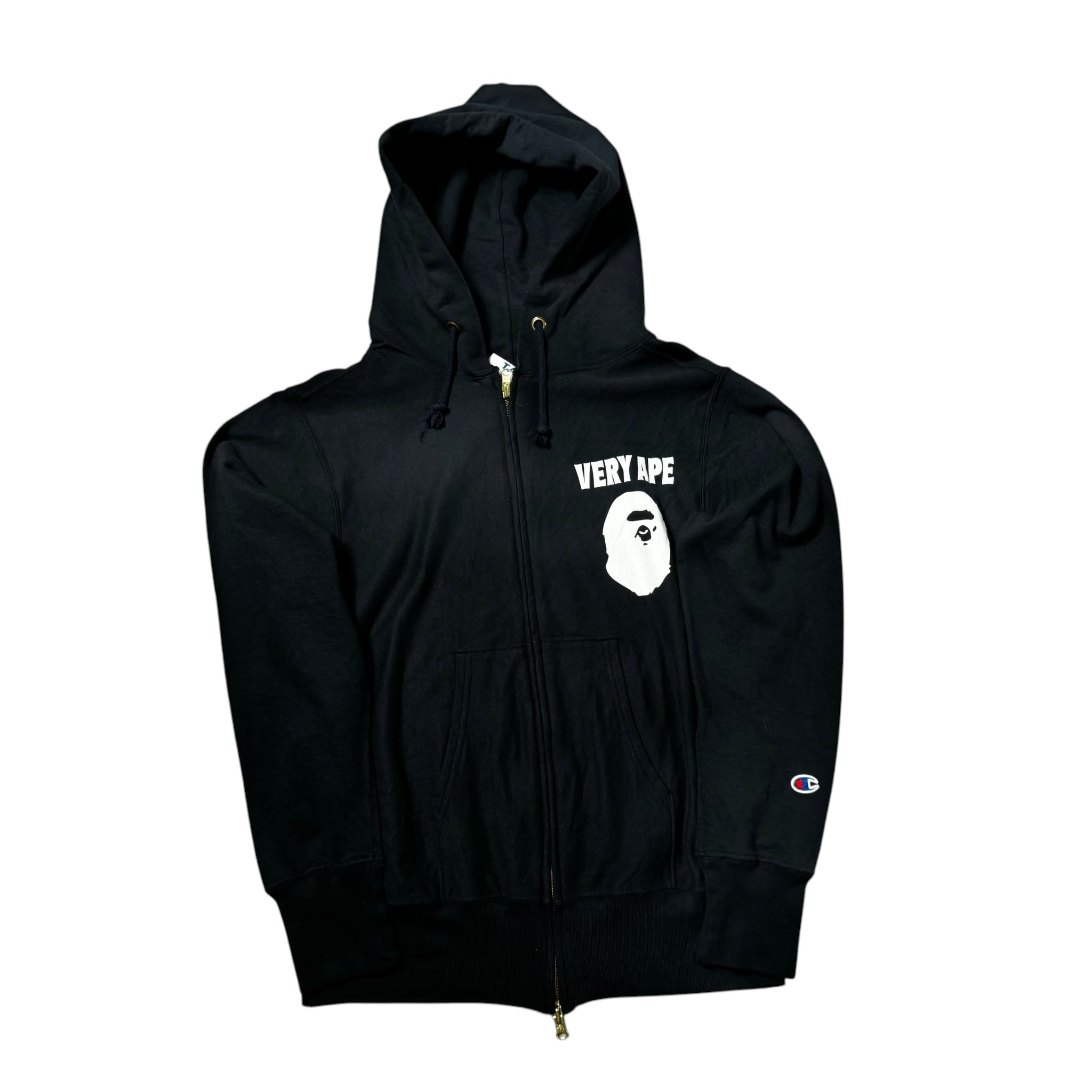 Black A Bathing Ape (BAPE) Zip Up Hoodie - M