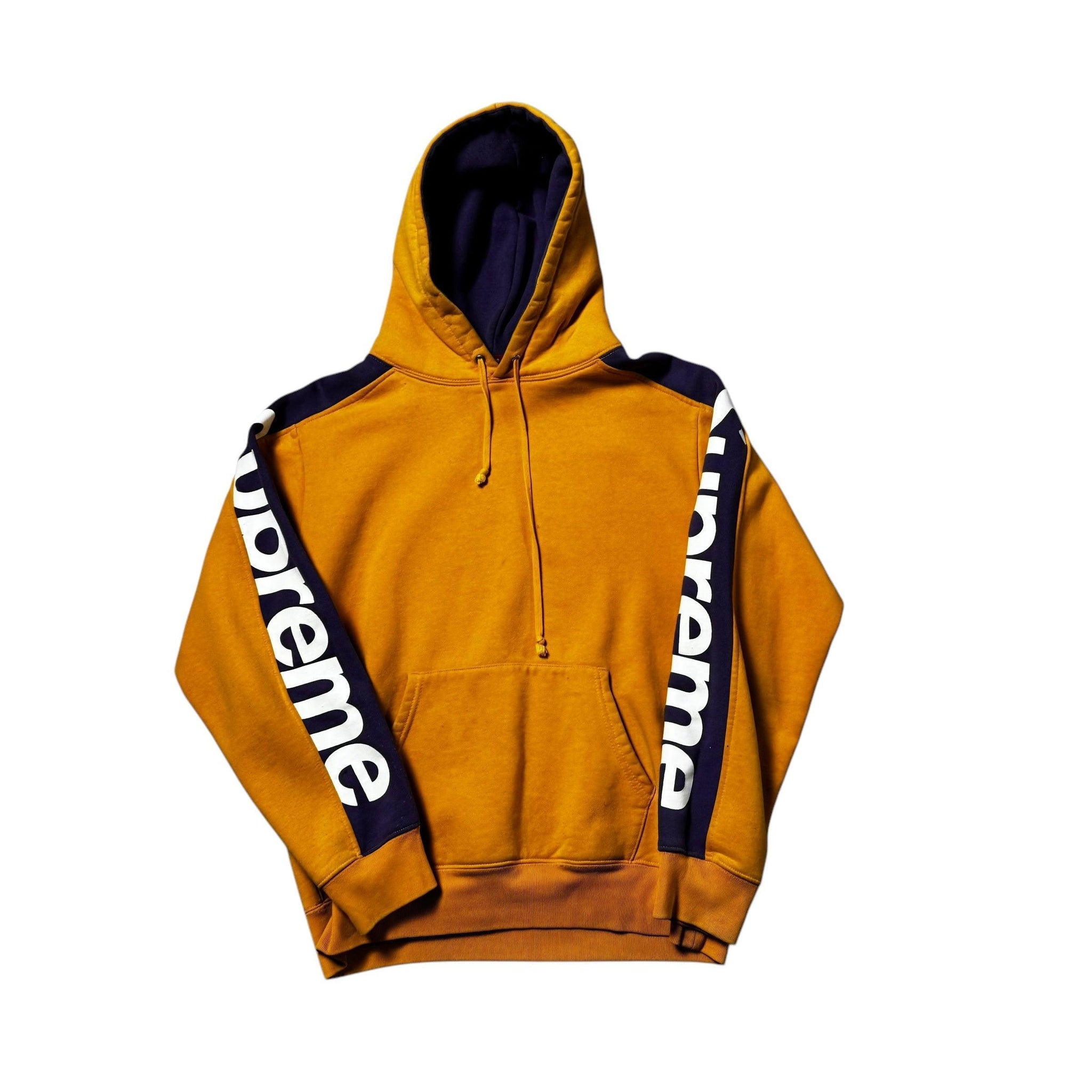 Yellow + Purple Supreme Hoodie - L