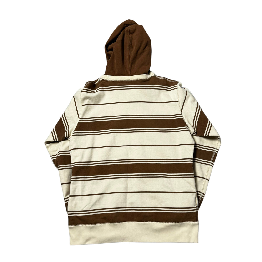 Brown + White Supreme Hoodie - M