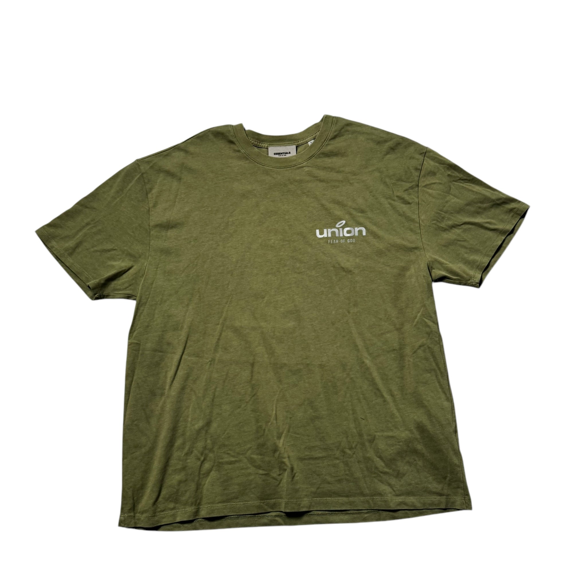 Green Fear of God Essentials x Unions Tee - L