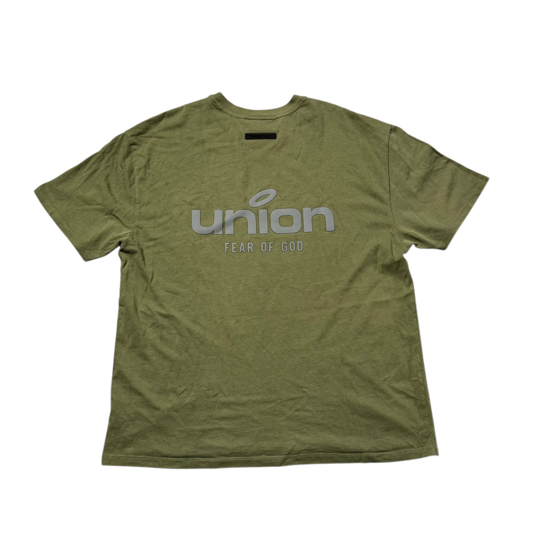 Green Fear of God Essentials x Unions Tee - L