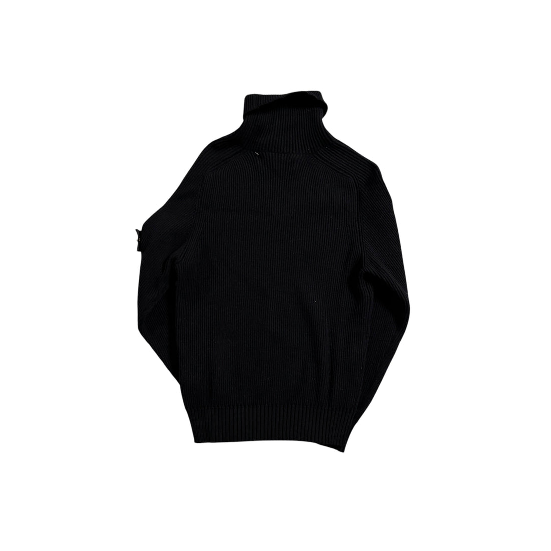 Vintage Black Stone Island Roll Neck Sweatshirt - M