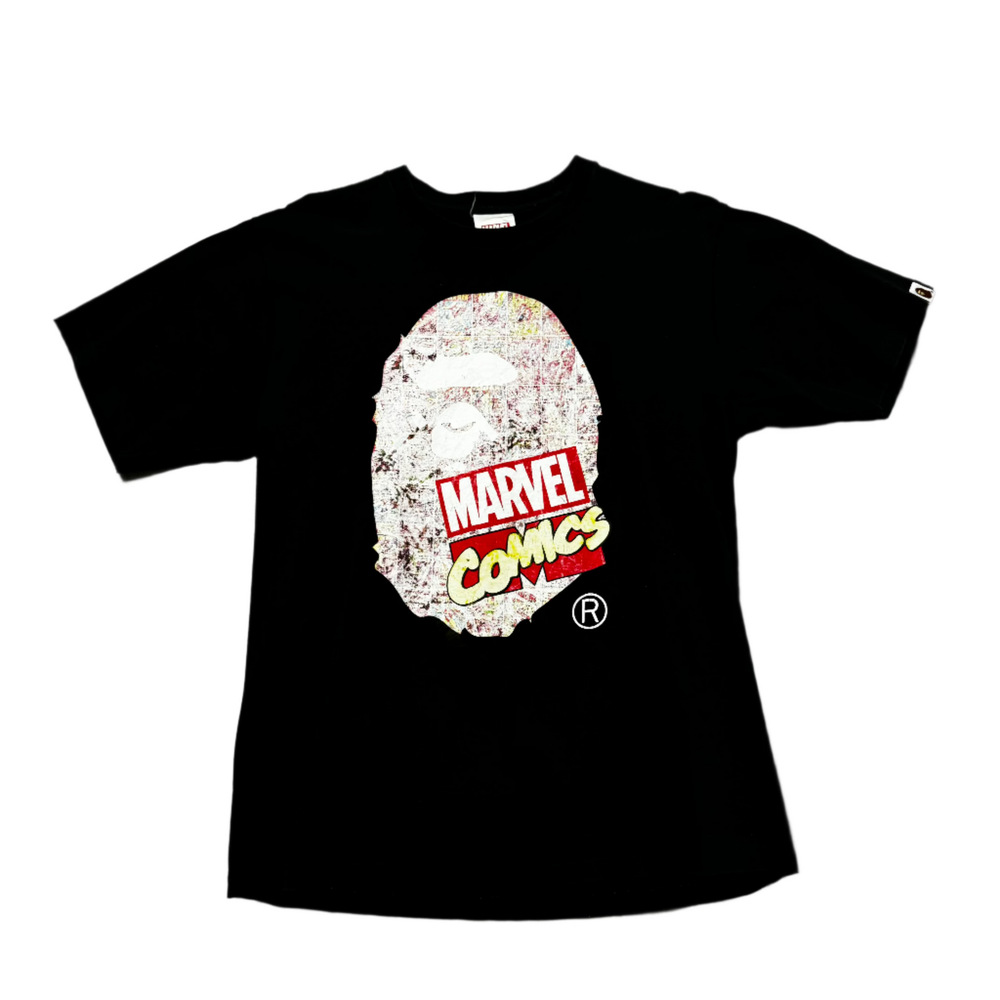 Black A Bathing Ape (BAPE) x Marvel Tee - L