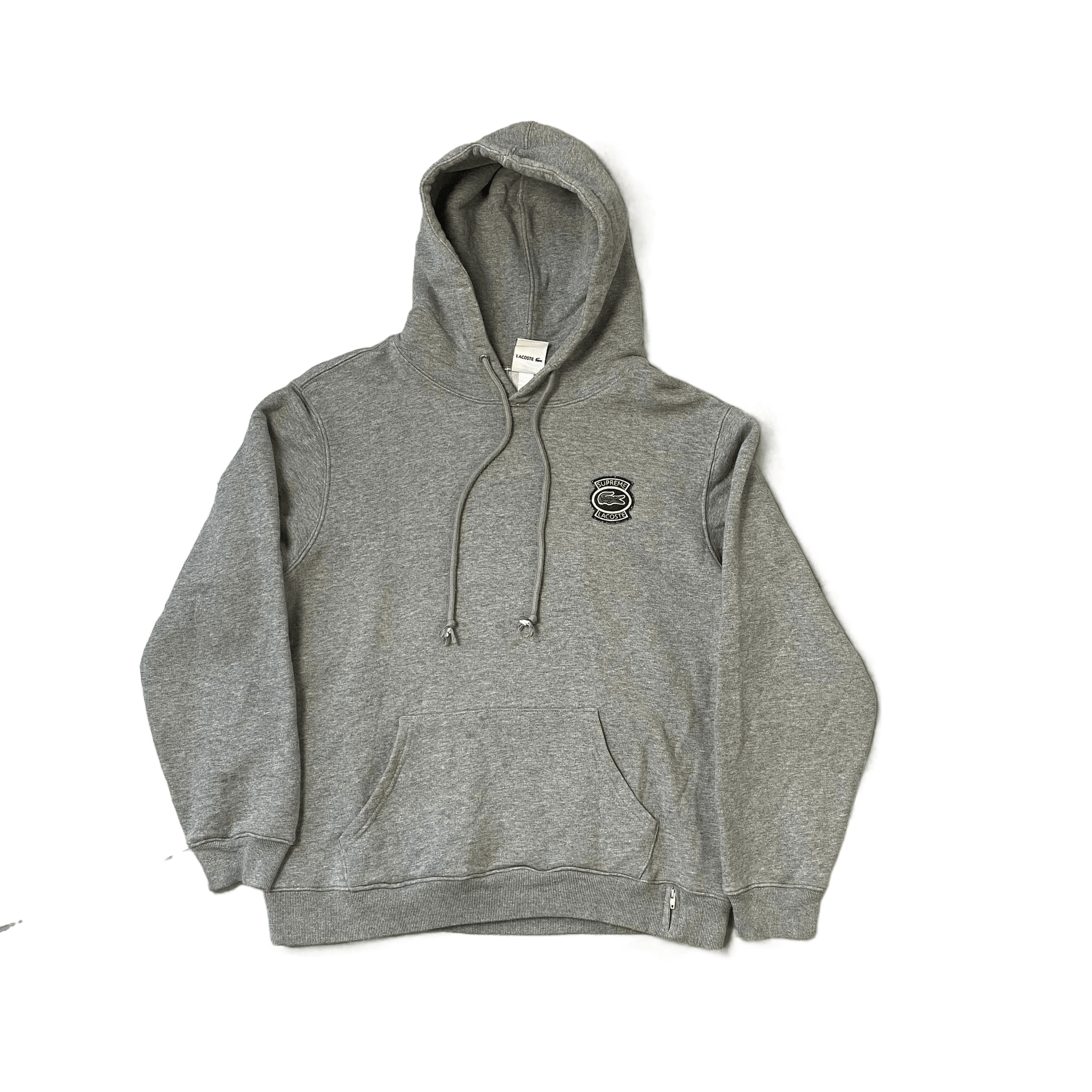 Grey Supreme x Lacoste Hoodie - L (Recommended Size - M)