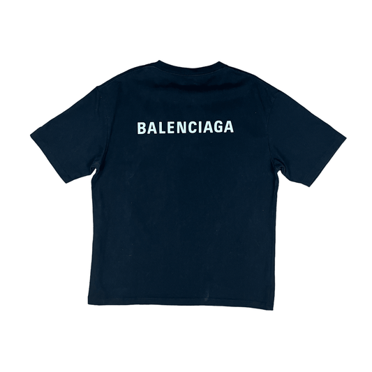 Black Balenciaga Tee - Large - The Streetwear Studio