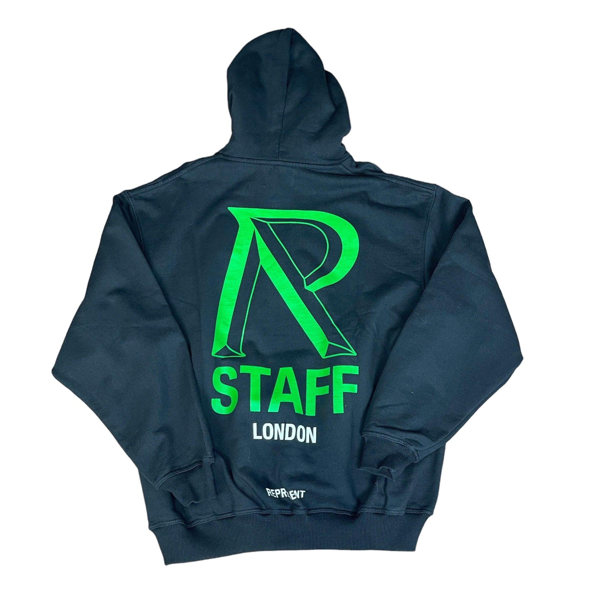 Black + Green Represent London Staff Hoodie - Extra Large - The Streetwear Studio