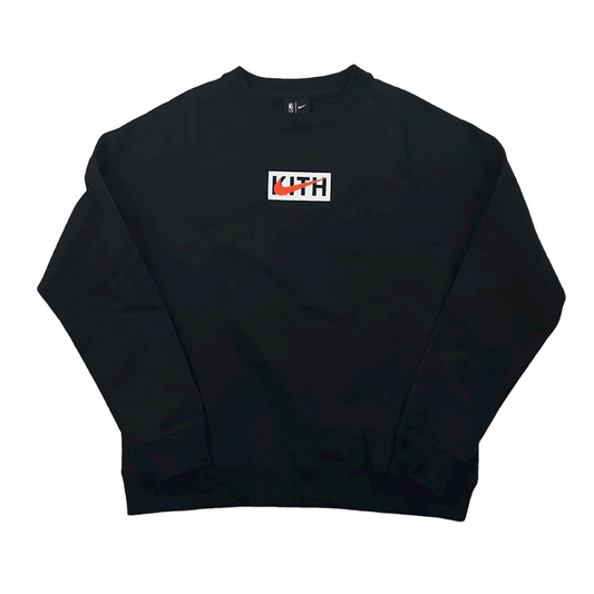Black Nike x Kith NBA Box Logo Sweatshirt - Medium - The Streetwear Studio