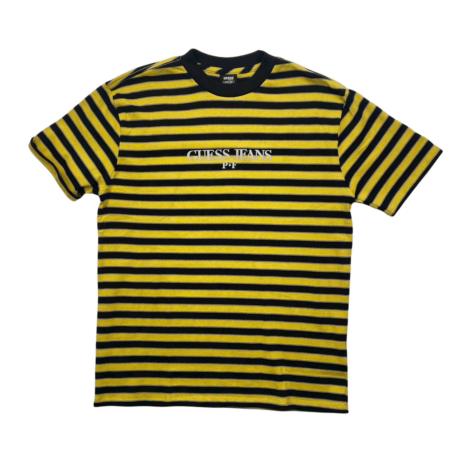 Guess top yellow striped