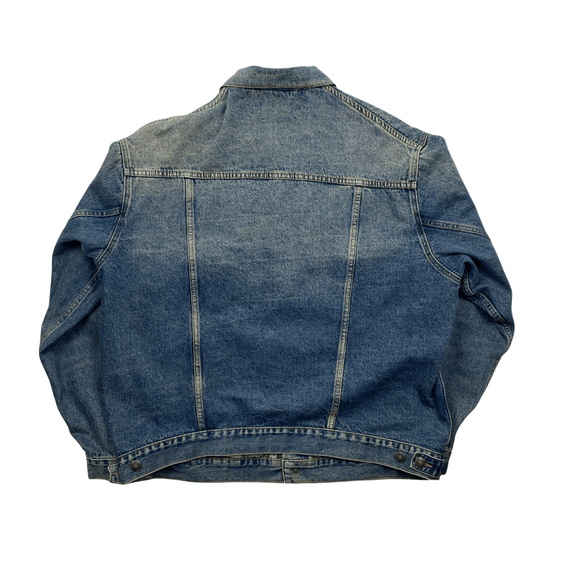 Blue Denim Balenciaga Spellout Jacket - 50 (Extra Large) - The Streetwear Studio