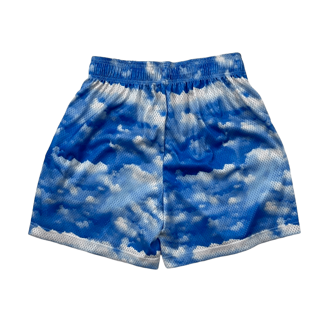 Blue + White Eric Emmanuel Sky Shorts - Medium - The Streetwear Studio