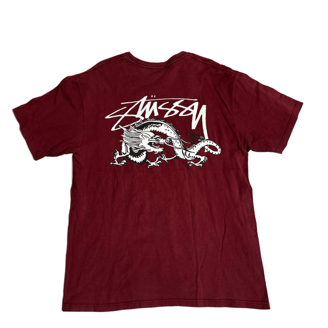 Burgundy Stussy Tee - L