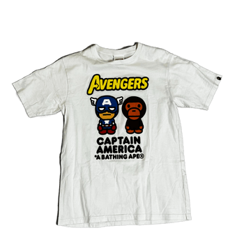 White A Bathing Ape (BAPE) x Marvel Tee - M