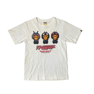 White A Bathing Ape (BAPE) x Shin Kamen Rider Tee - S