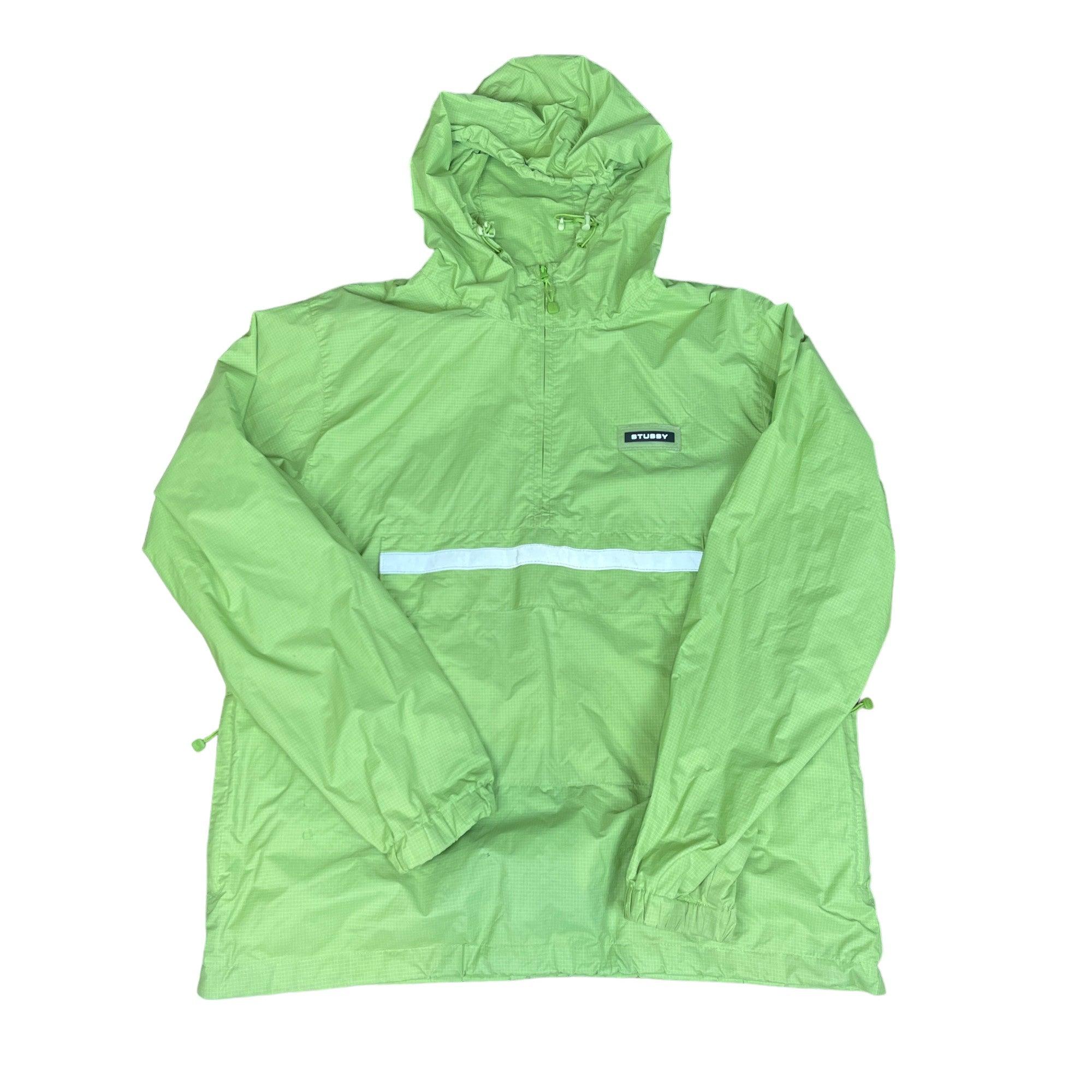 Green Stussy Quarter Zip Anorak - Medium - The Streetwear Studio