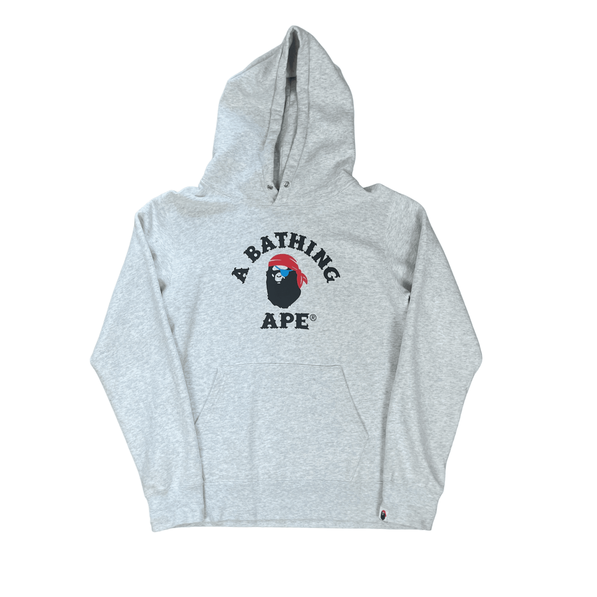 Grey A Bathing Ape BAPE Pirate Store Hoodie Medium