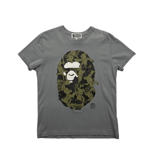 Bape x Bearbrick Camo Bear College Tee