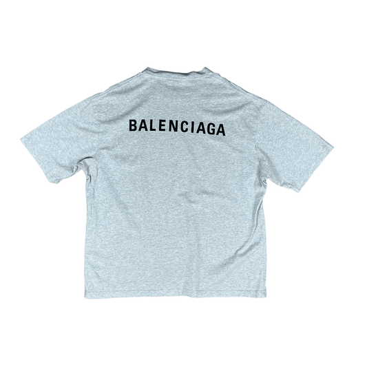 Grey Balenciaga Tee - Large - The Streetwear Studio