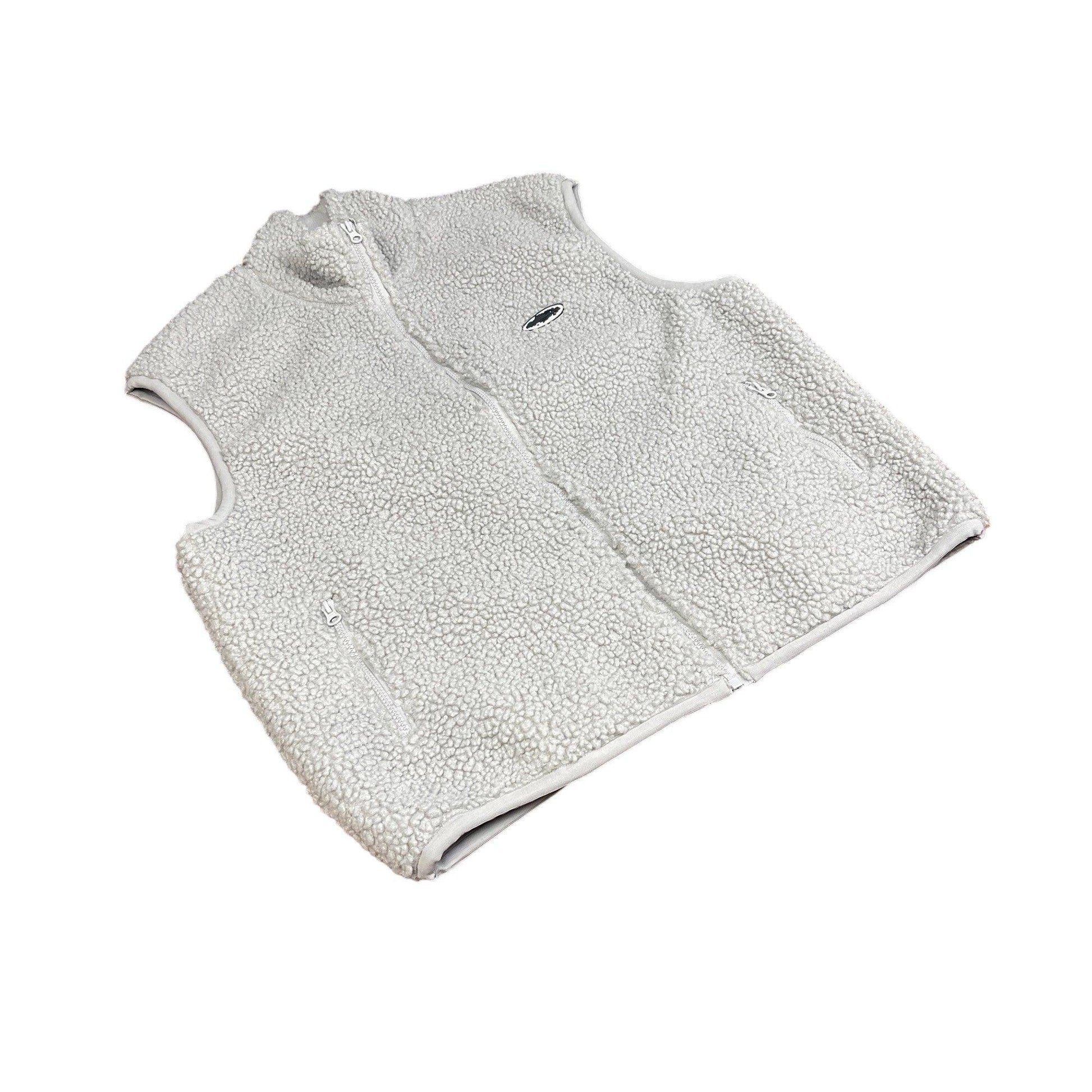Grey Corteiz Sherpa Fleece Vest - Medium - The Streetwear Studio
