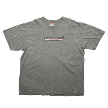 Grey Supreme Incorporated Tee - Extra Large - The Streetwear Studio