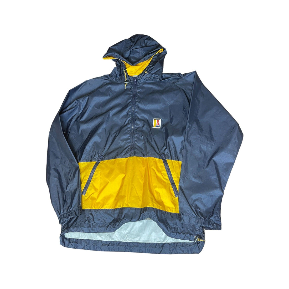 Navy Blue + Yellow Stussy Anorak - Small - The Streetwear Studio