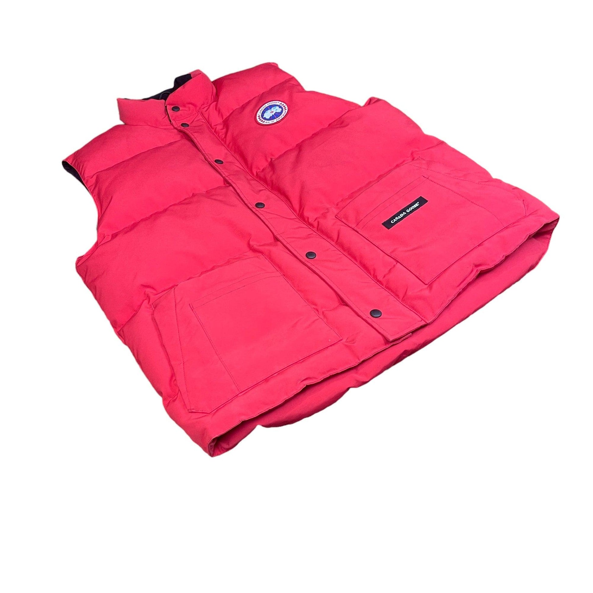 Red Canada Goose Puffer Gilet - Extra Large - The Streetwear Studio