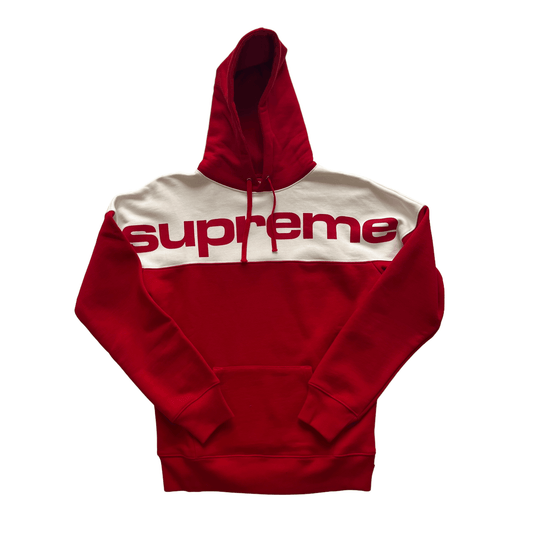 Supreme Blocked Hoodie Red Men's - FW17 - US