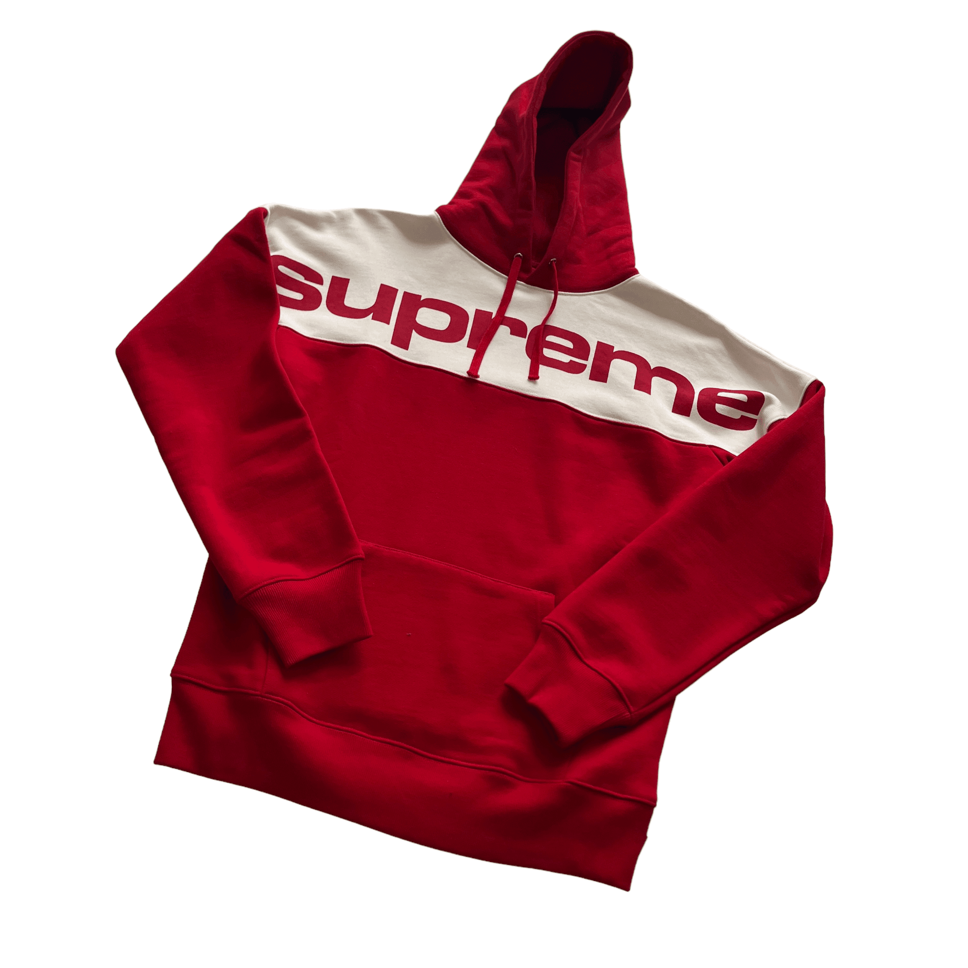 Red Supreme Blocked Hoodie S