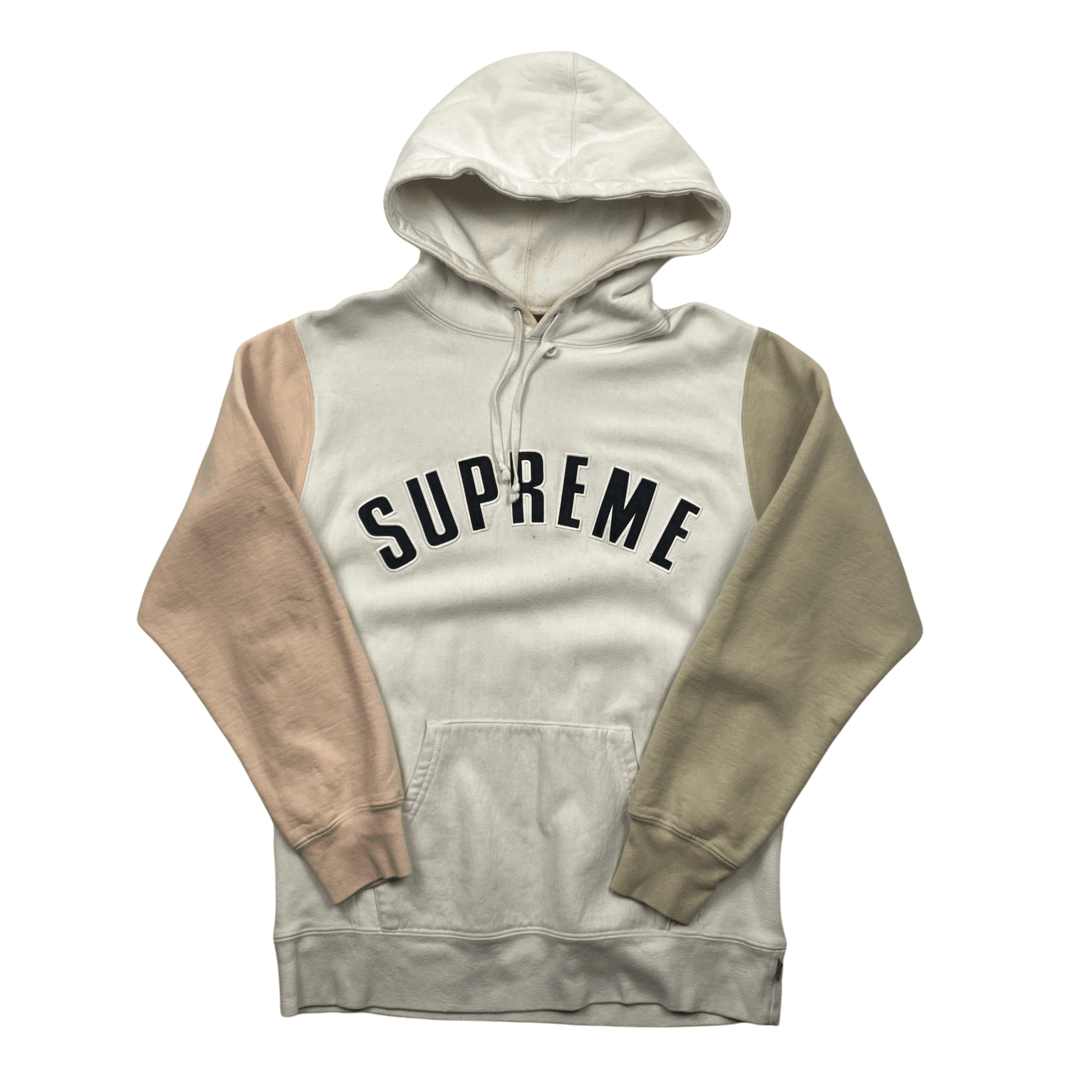 Supreme color blocked arc logo clearance hoodie