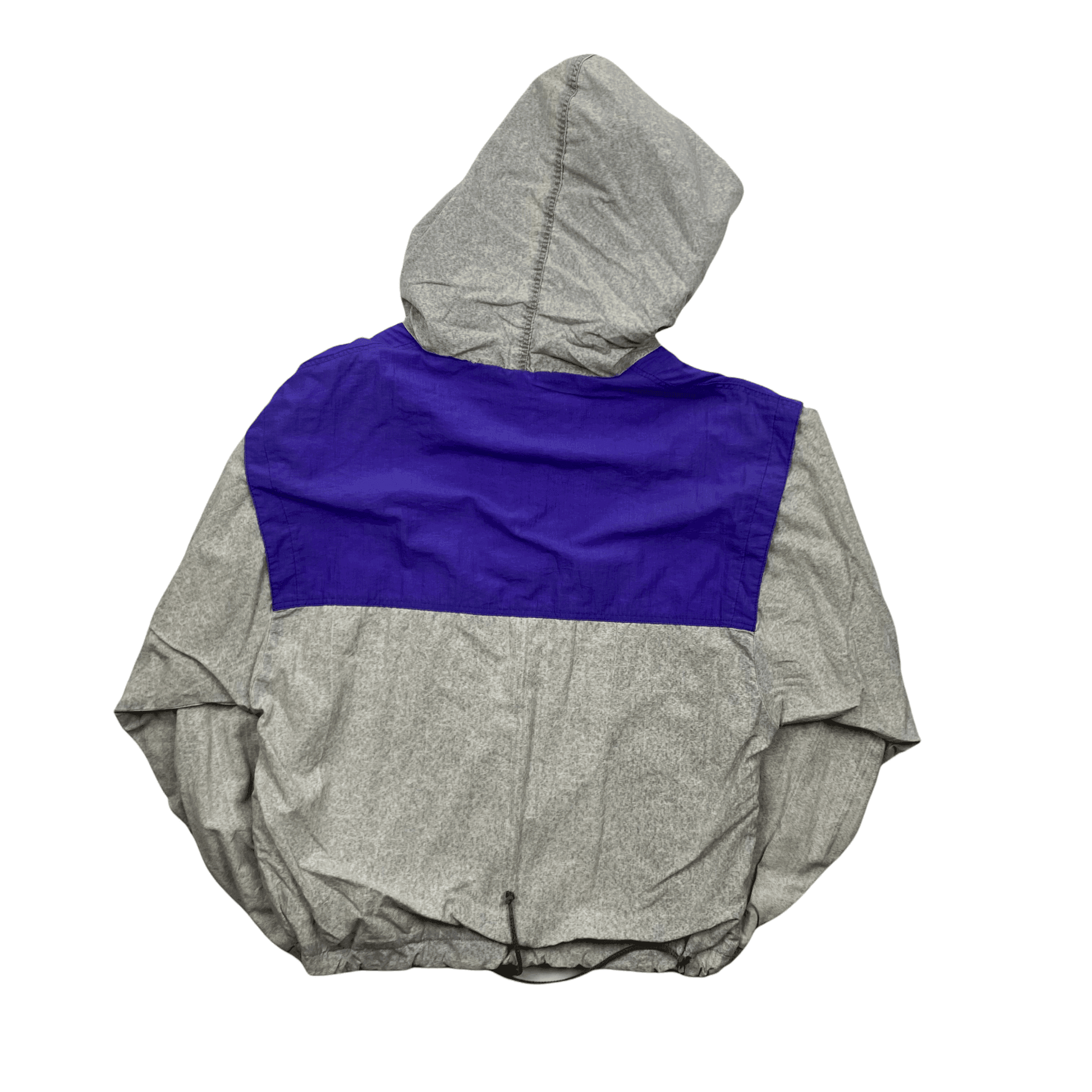 Vintage 80s Grey Purple Nike Quarter Zip Waterproof Pullover Jacket