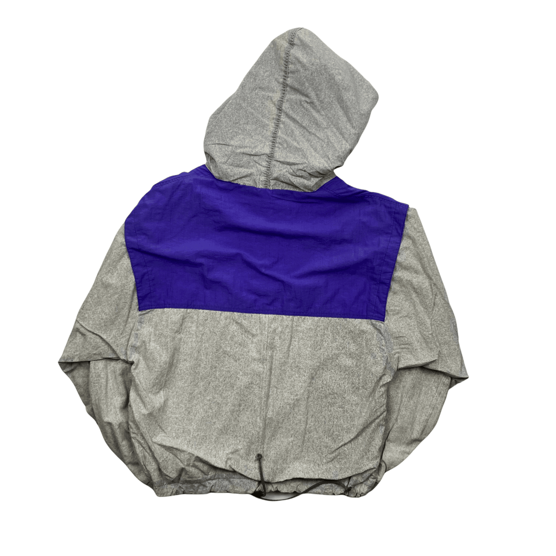 Vintage 80s Grey + Purple Nike Quarter Zip Waterproof Pullover Jacket - Small - The Streetwear Studio