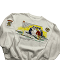 Vintage 80s White Adidas Tennis Spell-Out Sweatshirt - Large - The Streetwear Studio