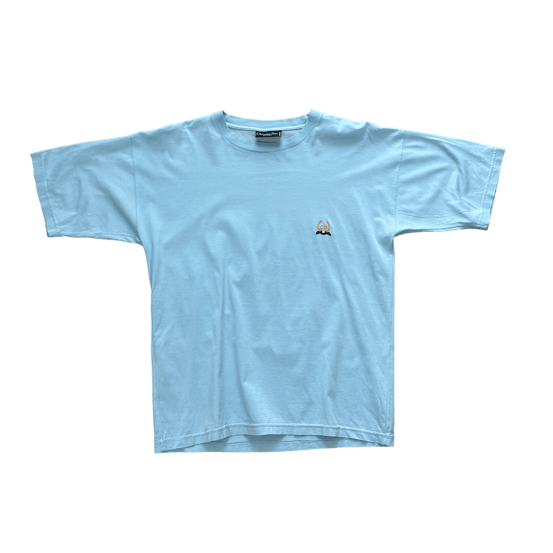 Vintage 90s Baby Blue Christian Dior Tee - Small - The Streetwear Studio