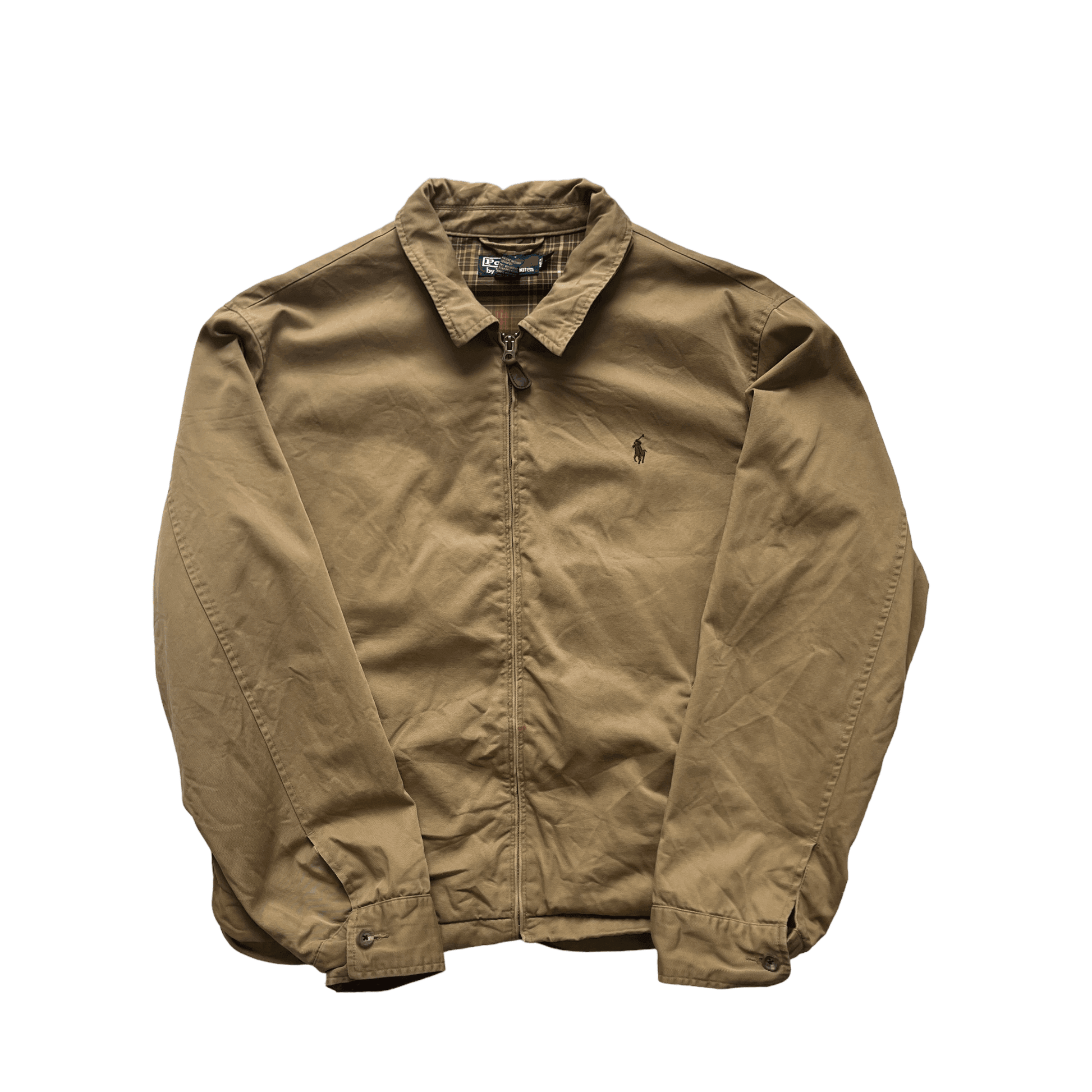 Vintage 90s Beige Polo Ralph Lauren Harrington Jacket Extra Large