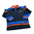 Vintage 90s Black, Blue + Orange Champion Quarter Zip Sweatshirt - Medium - The Streetwear Studio
