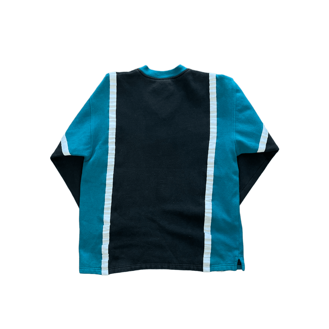Vintage 90s Black, Blue + White Champion Sweatshirt - Medium - The Streetwear Studio