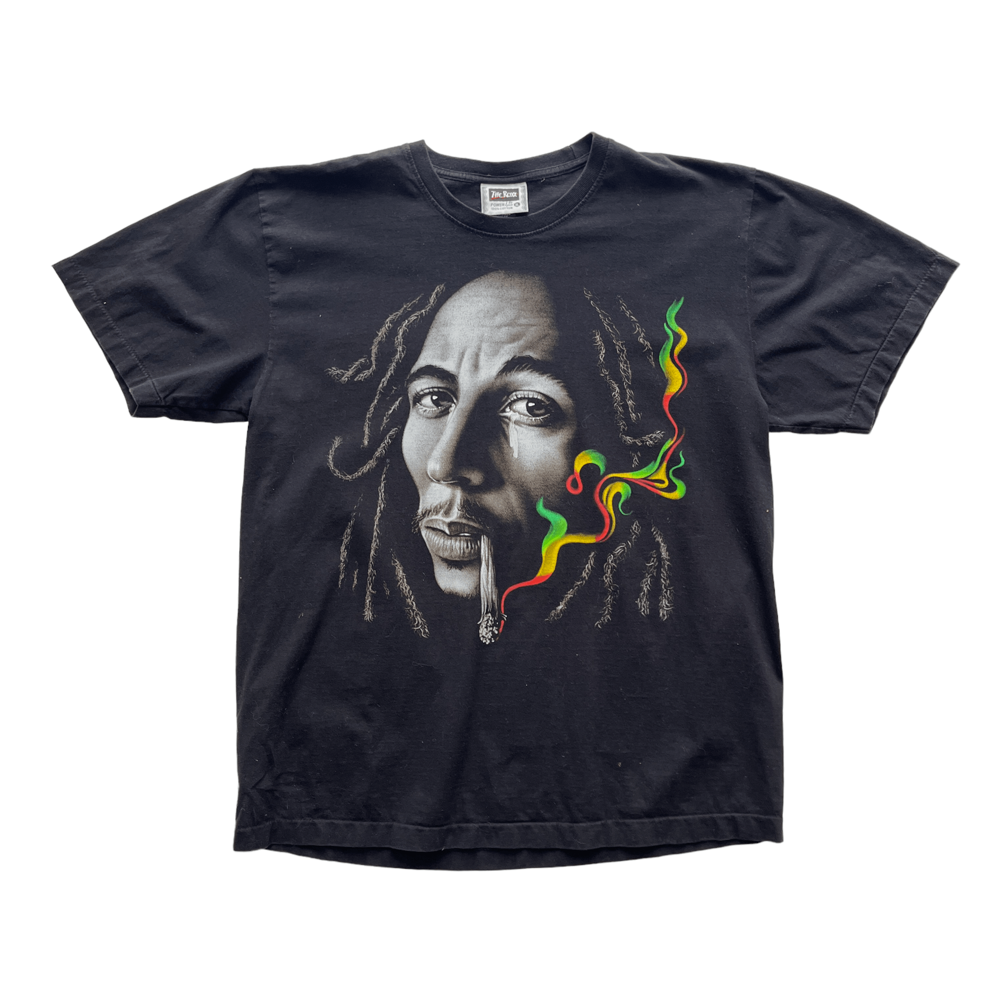 Vintage 90s Black Bob Marley Single Stitch Graphic Tee - Extra Large - The Streetwear Studio