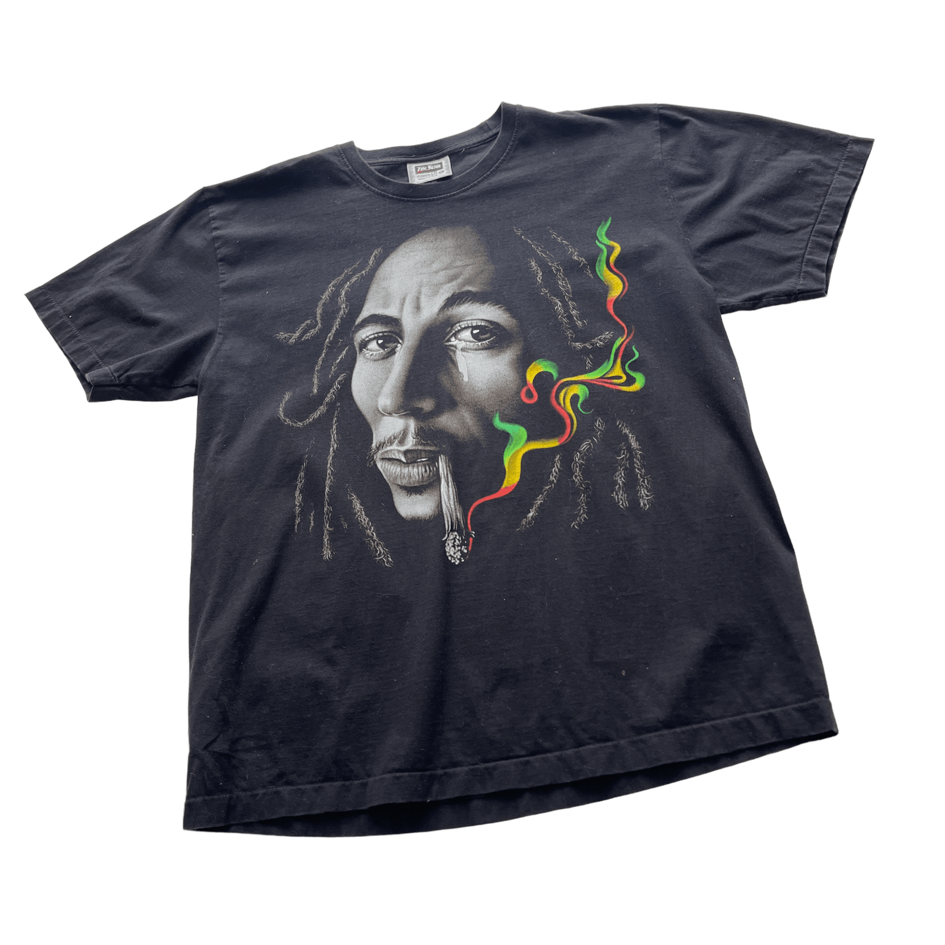 Vintage 90s Black Bob Marley Single Stitch Graphic Tee - Extra Large - The Streetwear Studio