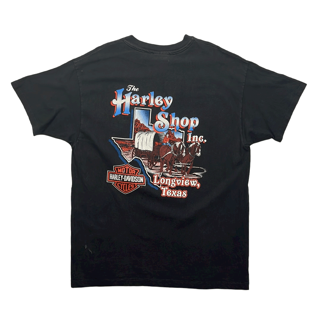 Vintage 90s Black Harley Davidson Tee - Extra Large - The Streetwear Studio
