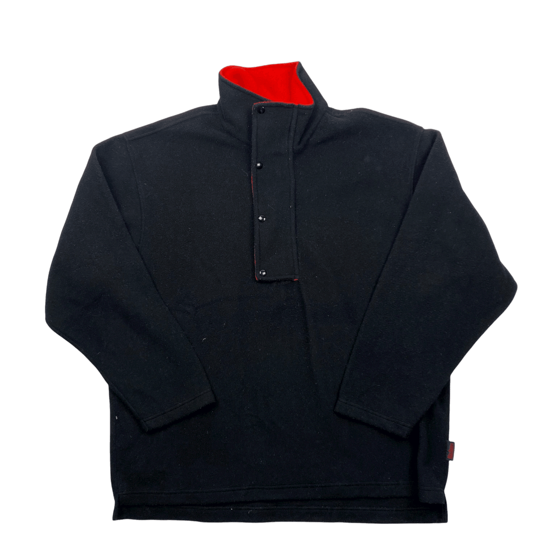 Vintage 90s Black Marlboro Half Zip Fleece - Extra Large - The Streetwear Studio
