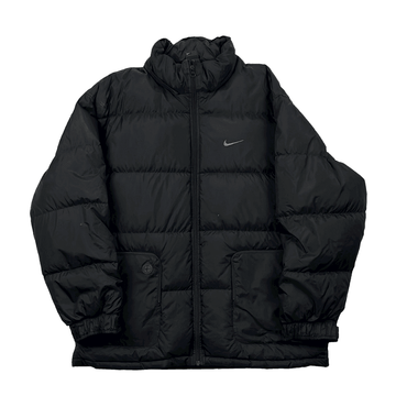 Vintage 90s Black Nike Puffer Coat Jacket L