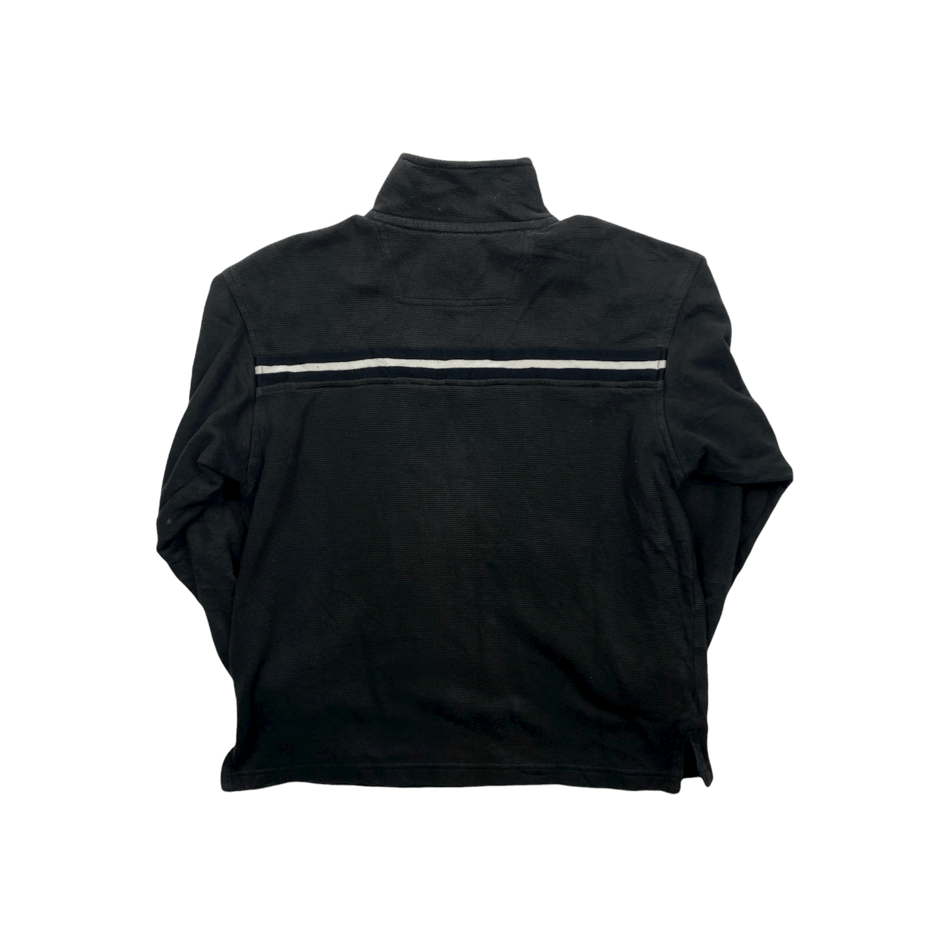 Vintage 90s Black Nike Spell-Out Quarter Zip Sweatshirt - Recommended Size - Small - The Streetwear Studio