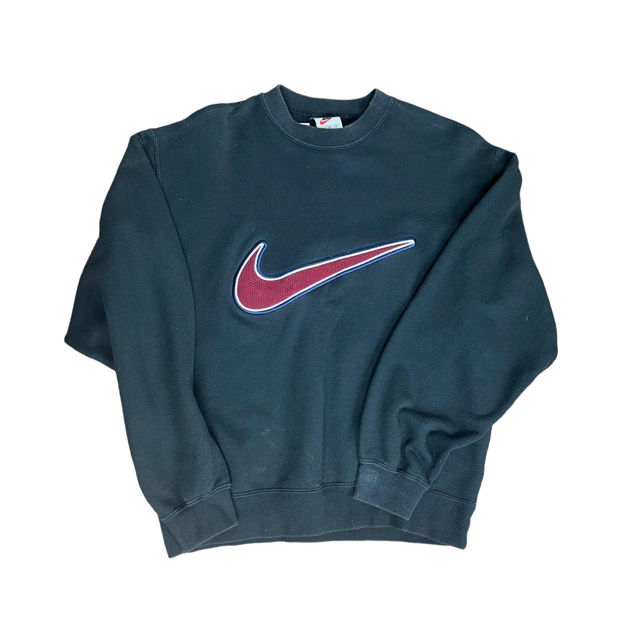 Vintage 90s Black Nike Sweatshirt - Large - The Streetwear Studio