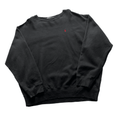 Vintage 90s Black Polo Ralph Lauren Sweatshirt - Extra Large - The Streetwear Studio